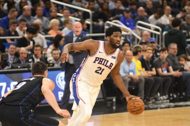 Orlando Magic, Philadelphia 76ers 'ı 25 Mart 2019' da Orlando Florida 'daki Amway Arena' da ağırlıyor..