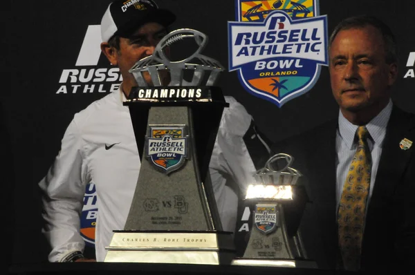 Severní Karolína Čelí Baylor Během Russell Athletic Bowl Stadionu Camping — Stock fotografie