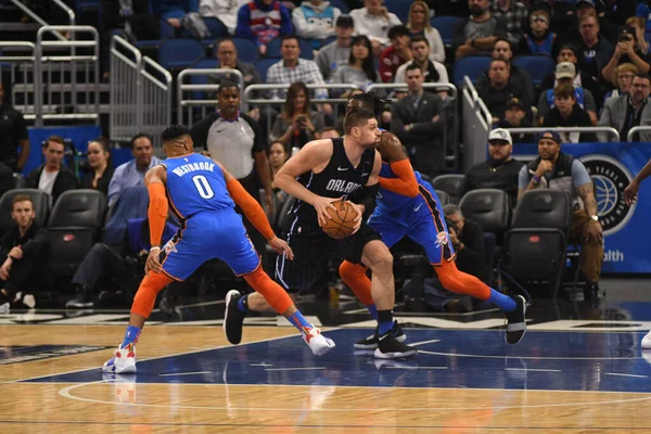 Orlando Magic Hostí Oklahomacity Thunder Amway Center Orlandu Floridě Ledna — Stock fotografie