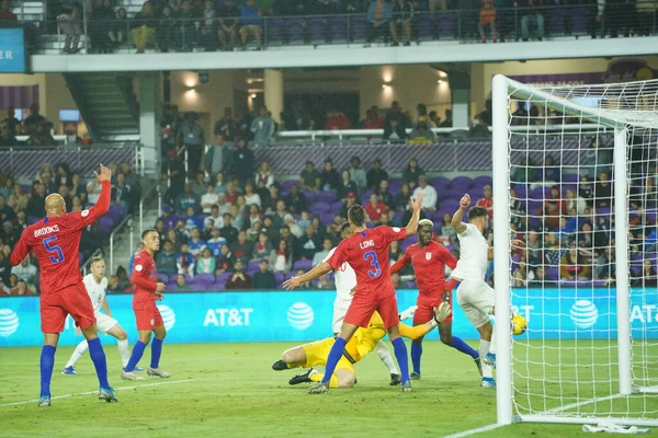 Squadra Calcio Statunitense Ospita Canada Durante Partita Della Concacaf Nations — Foto Stock