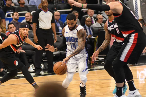 Orlando Magic Empfangen Oktober 2018 Die Portland Trail Blazers Amway — Stockfoto