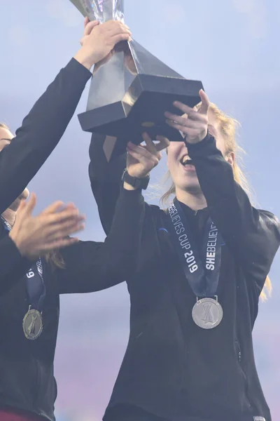 Shebelieves Cup Korunuje Anglii Jako Šampion Stadionu Raymond James Tampě — Stock fotografie