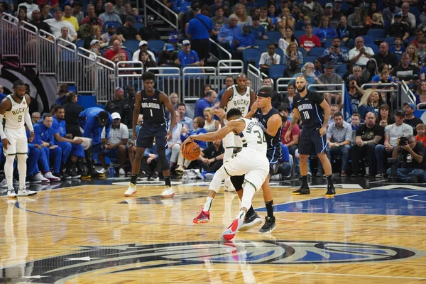 Orlando Magic Värd För Milwaukee Bucks Amway Center Orlando Florida — Stockfoto