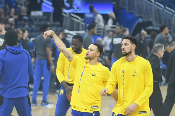 Orlando Magic Φιλοξενεί Τους Golden State Warriors Στο Amway Center — Φωτογραφία Αρχείου