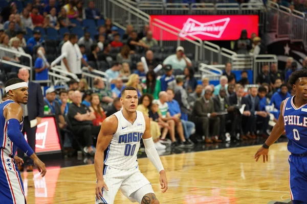 Orlando Magic Empfängt Sonntag Oktober 2019 Die Philadelphia 76Ers Amway — Stockfoto