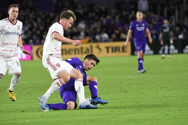 Orlando City Acoge Real Salt Lake Estadio Exploria Sábado Febrero — Foto de Stock