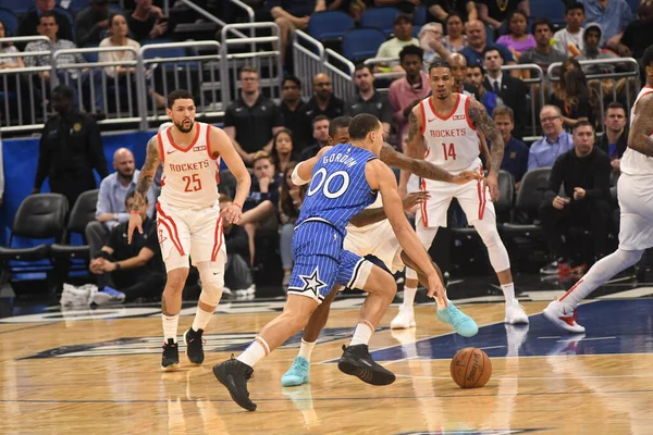 Orlando Magic Φιλοξενεί Τους Houston Rockets Στο Amway Arena Την — Φωτογραφία Αρχείου