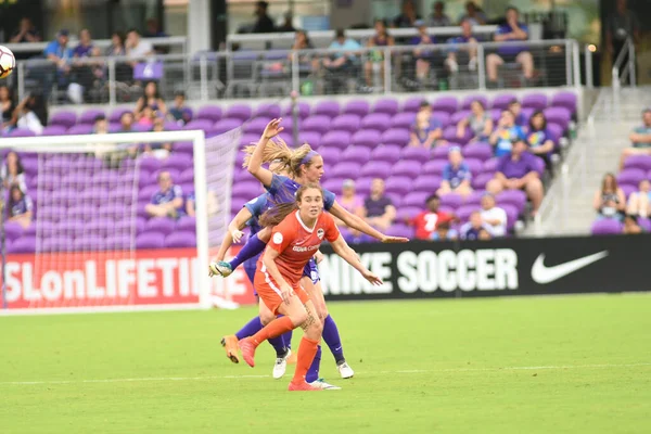 Orlando Pride Värd För Houston Dash Exploria Stadium Den April — Stockfoto