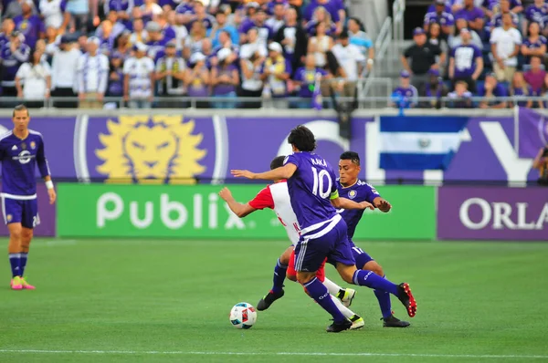 Orlando City Värd För New York Red Bulls Camping World — Stockfoto