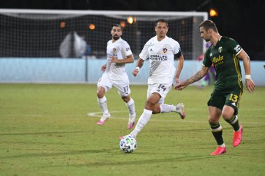 Los Angeles Galaksisi, 14 Temmuz 2020 'de Orlando Florida ABD' deki ESPN Vahşi Spor Dünyası 'nda düzenlenen MLS Sırt Turnuvası sırasında Portland Timbers ile karşı karşıya geldi..