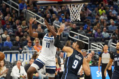 Orlando Magic 28 Şubat 2020 tarihinde Orlando Florida 'da Amway Center' da Minnesota Timberwolves 'a ev sahipliği yapar..  