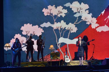 Juanes 'in Orlando Florida' daki Amway Center 'daki konserinde. 20, 2018.