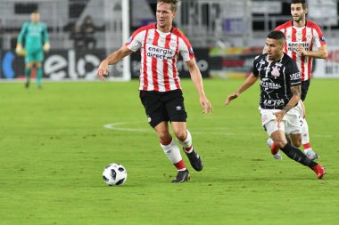 Korintliler, 10 Ocak 2018 'de Orlando City Stadyumu' nda düzenlenen Florida Kupası 'nda PSV Eindhoven' a karşı..  