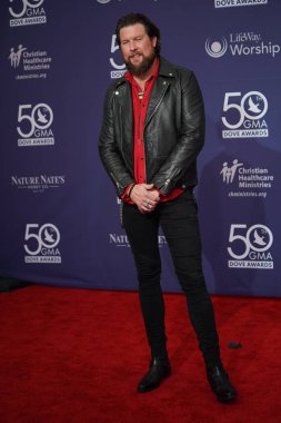 15 Ekim 2019 'da Nashville, Tennessee' deki Linbscome Üniversitesi 'nde verilen 50. GMA Dove Ödülleri sırasında kırmızı halı. 