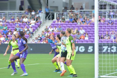 Orlando Pride 21 Temmuz 2018 'de Orlando Florida' daki Exploria Stadyumu 'nda Seattle Reign FC' ye ev sahipliği yapmaktadır. Fotoğraf: Marty Jean-Louis