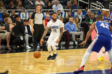 Orlando Magic, Philadelphia 76ers 'ı 13 Kasım 2019 Çarşamba günü Amway Center' da ağırlamaktadır. Fotoğraf: Marty Jean-Louis