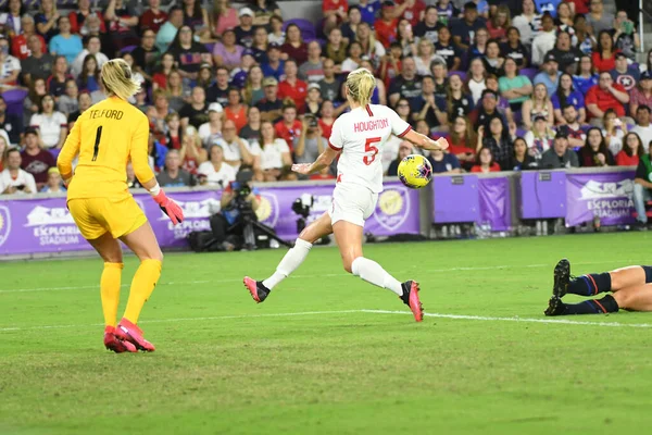 Usa England Match 2020 Shebelieves Cup Exploria Stadium Orlando Florida — стокове фото