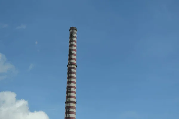 Vue Sur Tuyau Usine Dans Ciel Arrière Plan — Photo