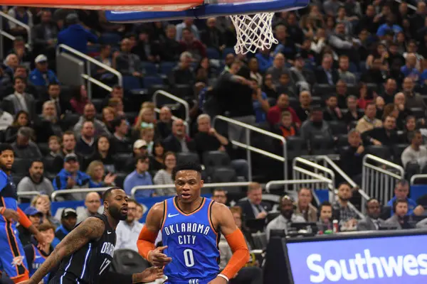 Orlando Magic Hostí Oklahomacity Thunder Amway Center Orlandu Floridě Ledna — Stock fotografie