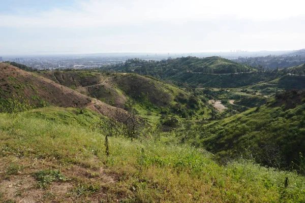 Погляд Пагорби Лос Анджелеса Дороги Між Пагорбами — стокове фото