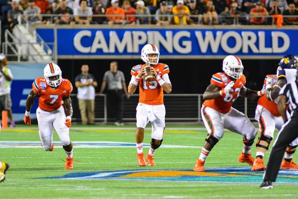 West Virginia Mountaineers Möter Miami Hurricanes 71St Russell Bowl Camping — Stockfoto