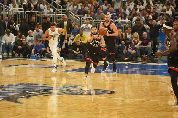 Orlando Magic Hospeda Toronto Rapters Durante Playoff Nba Amway Arena — Fotografia de Stock