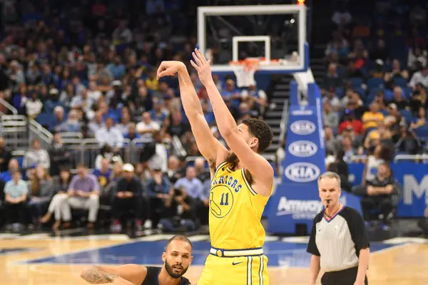 Orlando Magic Gastheer Van Golden State Warriors Het Amway Center — Stockfoto