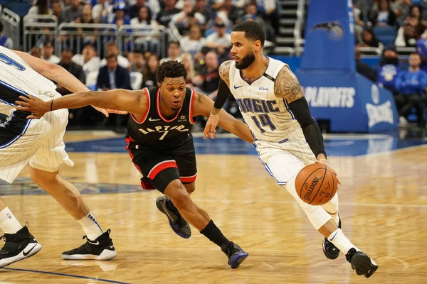 Orlando Magic 19 Nisan 2019 Cuma günü Orlando Florida 'daki Amway Arena' daki NBA Playoff 1 'de Toronto Rapçileri' ne ev sahipliği yapıyor.