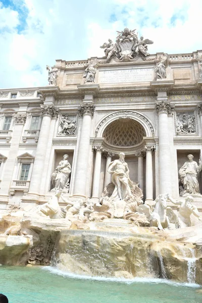 Famosa Fontana Trevi Roma — Foto Stock