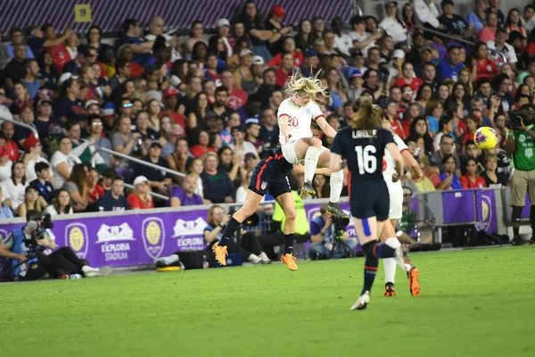 Usa England Spiel Während Des Shebelieves Cup 2020 Exploria Stadium — Stockfoto