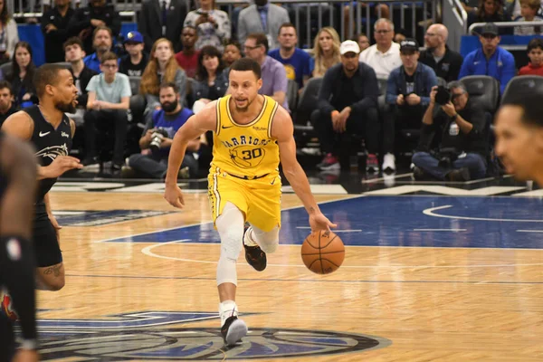 Orlando Magic Hospeda Golden State Warriors Amway Center Orlando Florida — Fotografia de Stock