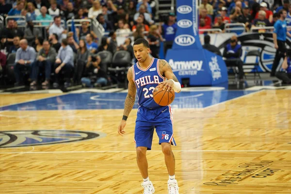 Orlando Magic Ospita Philadelphia 76Ers All Amway Arena Orlando Florida — Foto Stock