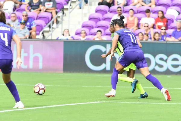 Orlando Pride 21 Temmuz 2018 'de Orlando Florida' daki Exploria Stadyumu 'nda Seattle Reign FC' ye ev sahipliği yapmaktadır. Fotoğraf: Marty Jean-Louis