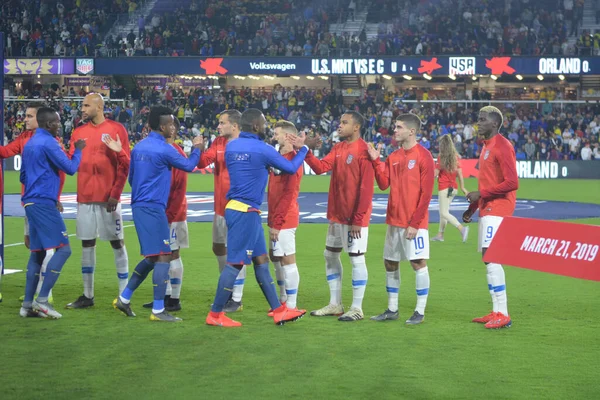 Equipo Nacional Masculino Los Estados Unidos Acoge Selección Nacional Ecuador — Foto de Stock