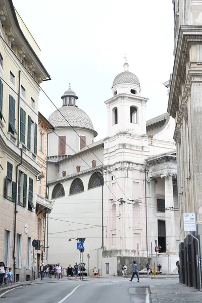 Gatuvy Med Fasader Vackra Byggnader Stadsutsikt Italien — Stockfoto