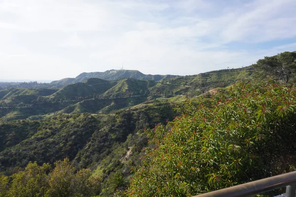 Uitzicht Heuvels Van Los Angeles Wegen Tussen Heuvels Hollywood Hill — Stockfoto