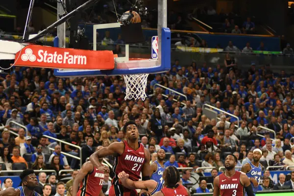 Orlando Magic Host Miami Heat Amway Center Στο Ορλάντο Της — Φωτογραφία Αρχείου