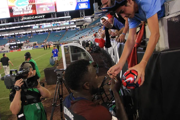 Usa Gospodarz Drużyny Piłkarskiej Trinidad Tobago Everbank Field Jacksonville Floryda — Zdjęcie stockowe