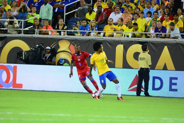 Brasil Enfrenta Haití Durante Copa América Centenario Orlando Florida Camping —  Fotos de Stock