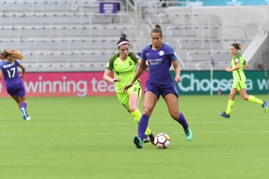 Orlando Pride 21 Temmuz 2018 'de Orlando Florida' daki Exploria Stadyumu 'nda Seattle Reign FC' ye ev sahipliği yapmaktadır. Fotoğraf: Marty Jean-Louis