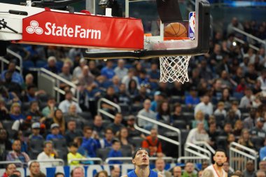 Orlando Magic, 13 Aralık 2019 Cuma günü Orlando, Florida 'daki Amway Center' da Houston Rockets 'a ev sahipliği yapıyor.
