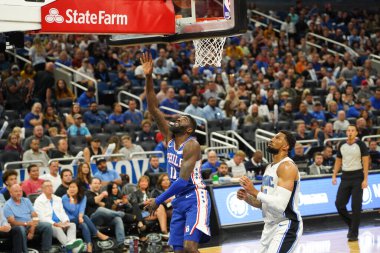 Orlando Magic 13 Ekim 2019 'da Florida, Orlando' daki Amway Center 'da Philadelphia 76ers' a ev sahipliği yaptı..