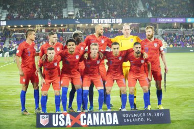 Amerikan Futbol Takımı 15 Kasım 2019 Cuma günü Orlando Florida 'daki Exploria Stadyumu' nda oynanan Concacaf Uluslar Ligi karşılaşmasında Kanada 'ya ev sahipliği yapmaktadır.