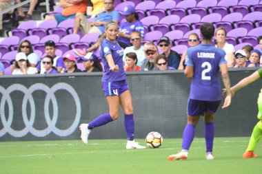 Orlando Pride 21 Temmuz 2018 'de Orlando Florida' daki Exploria Stadyumu 'nda Seattle Reign FC' ye ev sahipliği yapmaktadır. Fotoğraf: Marty Jean-Louis