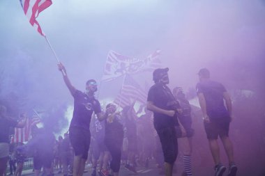 Orlando City, 3 Temmuz 2019 Çarşamba günü Orlando Florida 'daki Exploria Stadyumu' nda Philadelphia Union 'a ev sahipliği yaptı..