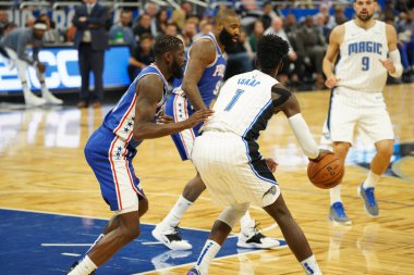 Orlando Magic, Philadelphia 76ers 'ı 13 Kasım 2019 Çarşamba günü Amway Center' da ağırlamaktadır. Fotoğraf: Marty Jean-Louis