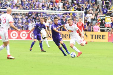 Orlando City, 31 Mart 2018 tarihinde Orlando Florida 'daki Exploria Stadyumu' nda New York Red Bulls 'a ev sahipliği yapmaktadır. Fotoğraf: Marty Jean-Louis