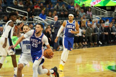 Orlando Magic, Philadelphia 76ers 'ı 13 Kasım 2019 Çarşamba günü Amway Center' da ağırlamaktadır. Fotoğraf: Marty Jean-Louis