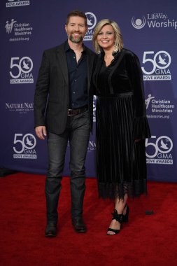 15 Ekim 2019 'da Nashville, Tennessee' deki Linbscome Üniversitesi 'nde verilen 50. GMA Dove Ödülleri sırasında kırmızı halı. 