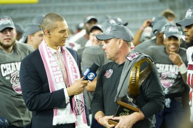 Orlando Florida Exploria Stadyumu 'ndaki 2019 Cure Bowl 21 Aralık 2019 Georgia Southern Eagles' a karşı Liberty Flames. Fotoğraf: Marty Jean-Louis
